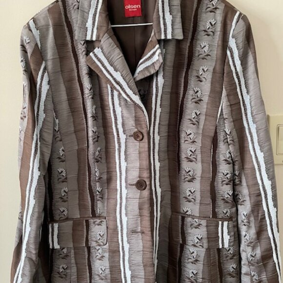 Olsen Jacket  - VTG  - elegant looking jacket – mixed earth colours Size 12 - Picture 6 of 6